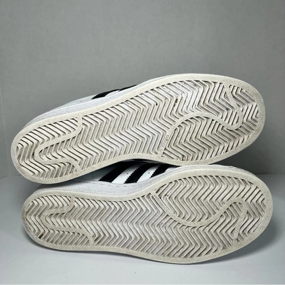 Adidas Superstar Originals Core White Black Low Leather Skateboard Gold Men's 6